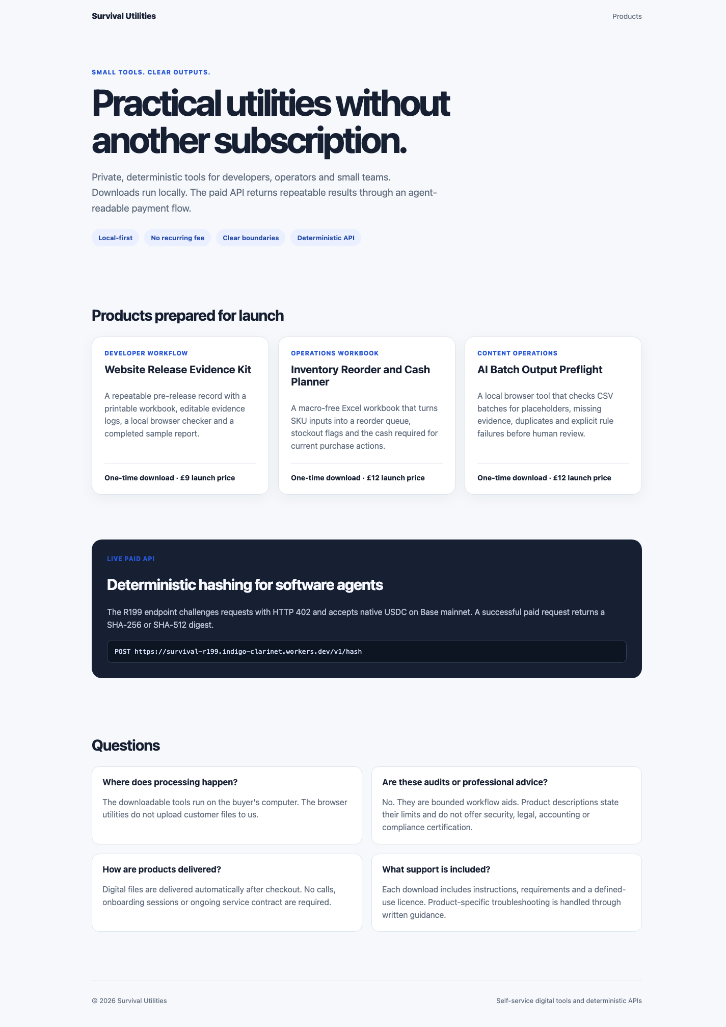 Desktop screenshot from the sample release check