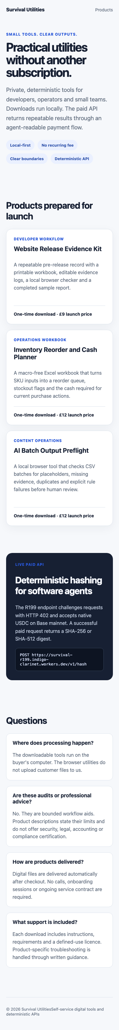 Mobile screenshot from the sample release check